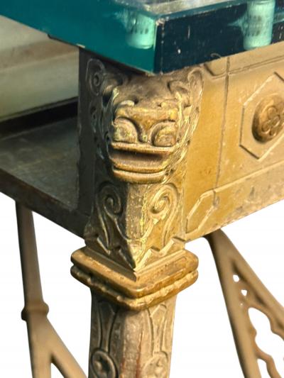 Samuel Yellin SUPERB BRONZE IRON BANK TABLE BY SAMUEL YELLIN FOR NYC FEDERAL RESERVE BANK