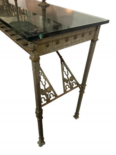 Samuel Yellin SUPERB BRONZE IRON BANK TABLE BY SAMUEL YELLIN FOR NYC FEDERAL RESERVE BANK