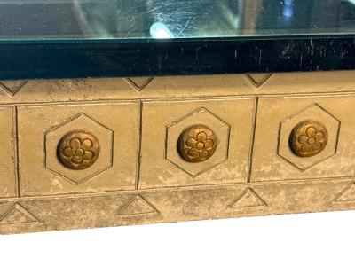 Samuel Yellin SUPERB BRONZE IRON BANK TABLE BY SAMUEL YELLIN FOR NYC FEDERAL RESERVE BANK