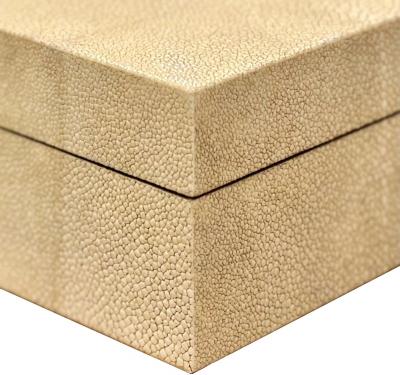 Sand Color Shagreen and Walnut Box