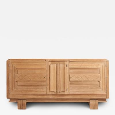 Sanded Oak 1940s Sideboard