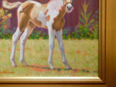 Sandra Eames Pony Up Small Oil Painting on Artist Board by Sandra Eames 2017