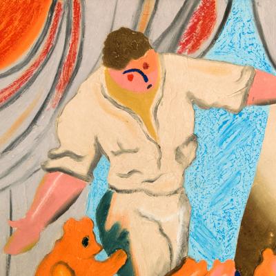 Sandro Chia Painter with Teddy Bears