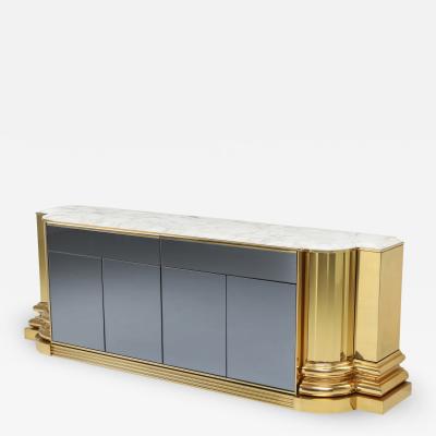 Sandro Petti Brass And Marble Credenza by Sandro Petti for Maison Jansen 1970s