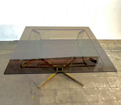 Sandro Petti Brass Lucite and Glass Dining Table Attributed to Sandro Petti Italy 1970s