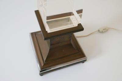 Sandro Petti Lucite Obelisk Table Lamp by Sandro Petti for Maison Jansen France 1970s