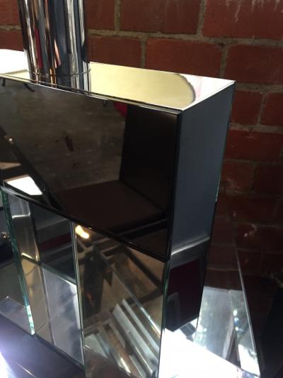Sandro Petti Sandro Petti 1970s Italian Modern Chrome and Mirror Table Lamp 1970