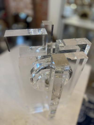 Sandro Petti Table Lamp in Acrylic by Sandro Petti for Maison Jansen 1970