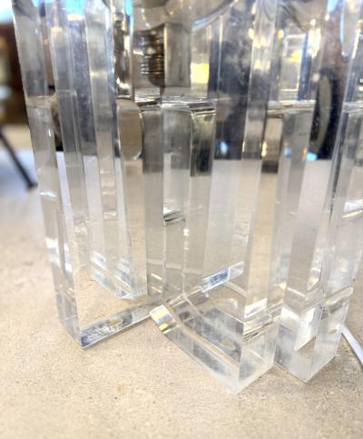 Sandro Petti Table Lamp in Acrylic by Sandro Petti for Maison Jansen 1970