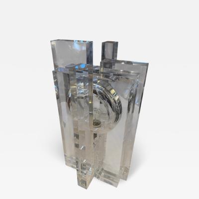 Sandro Petti Table Lamp in Acrylic by Sandro Petti for Maison Jansen 1970