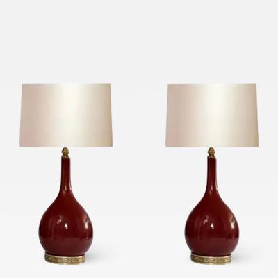 Sang De Bouef Porcelain Lamps
