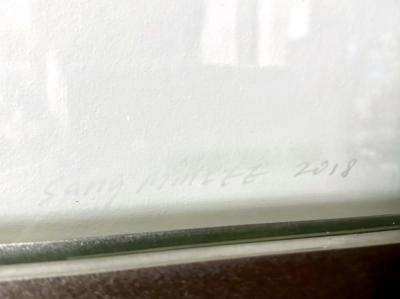 Sang Min Lee Korean Etched Glass Sculpture by Sang Min Lee