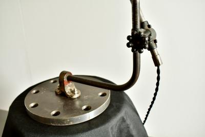 Sang Pil Bae O C White table lamp with flower shade