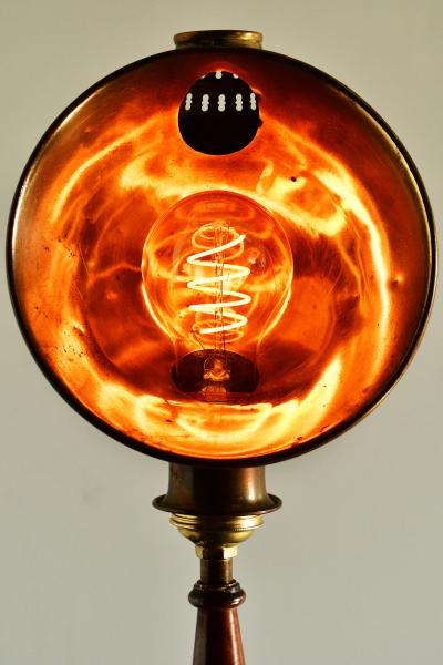 Sang Pil Bae Victorian era gas reflector table lamp