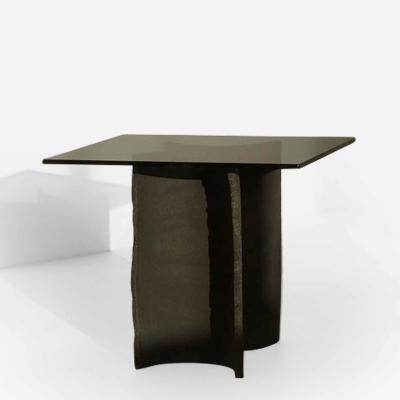 Sanna V lker Hand Sculpted Black Clay Table by Sanna V lker