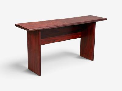 Sannemann Convertible Console or Dining Table Rosewood Brass Denmark 1970s