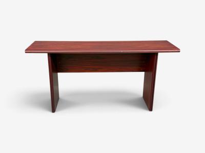 Sannemann Convertible Console or Dining Table Rosewood Brass Denmark 1970s