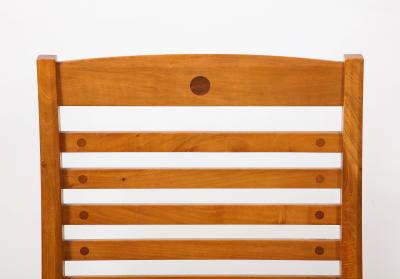 Sapporo Mobil Girgi Mobil Girgi Set of Four Ladder Back and Leather Dining Chairs Italy circa 1970