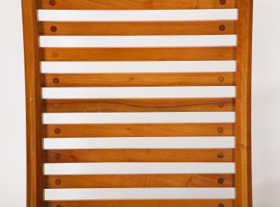 Sapporo Mobil Girgi Mobil Girgi Set of Four Ladder Back and Leather Dining Chairs Italy circa 1970