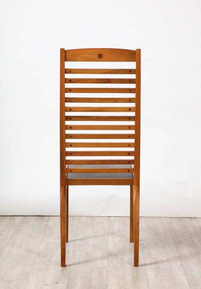 Sapporo Mobil Girgi Mobil Girgi Set of Four Ladder Back and Leather Dining Chairs Italy circa 1970