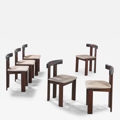 Sapporo Mobil Girgi Mobilgirgi set of 6 chairs in wood and upholstery 70s