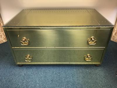 Sarried Hollywoood Regency brass chest