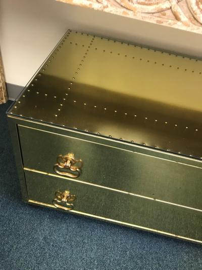 Sarried Hollywoood Regency brass chest