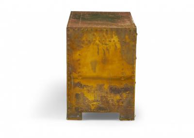 Sarried Ltd Sarreid Ltd Spanish High Style Brass Clad Strongbox Commode Bedside Table 2