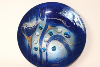 Sascha Brastoff Large Enamel Plaque on Copper by Sascha Brastoff 1950 United States