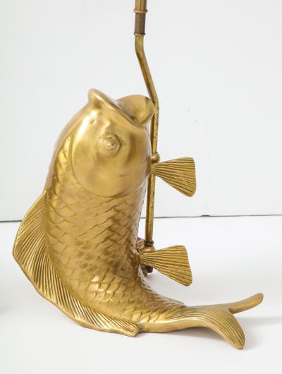 Satin Brass Koi Fish Lamps