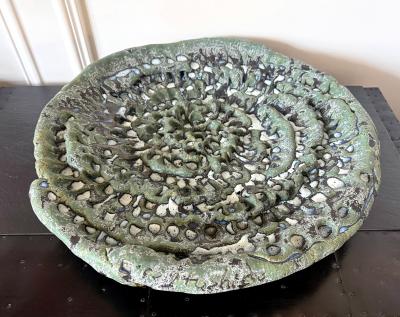 Satoru Hoshino Large Japanese Contemporary Stoneware Glazed Plate by Satoru Hoshino