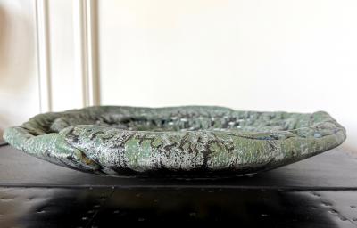 Satoru Hoshino Large Japanese Contemporary Stoneware Glazed Plate by Satoru Hoshino
