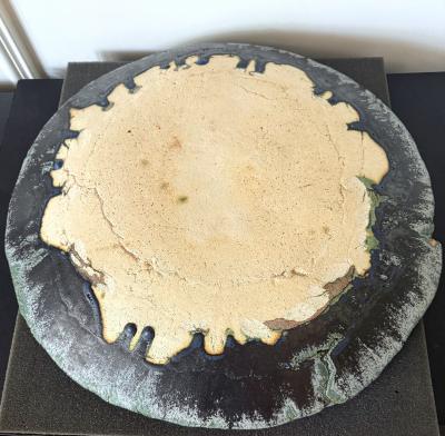 Satoru Hoshino Large Japanese Contemporary Stoneware Glazed Plate by Satoru Hoshino