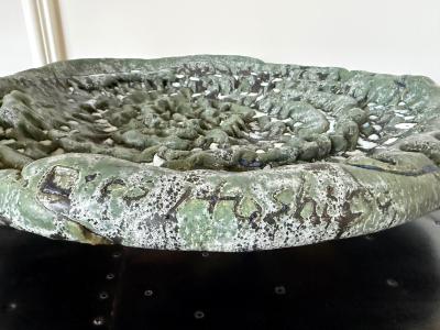Satoru Hoshino Large Japanese Contemporary Stoneware Glazed Plate by Satoru Hoshino