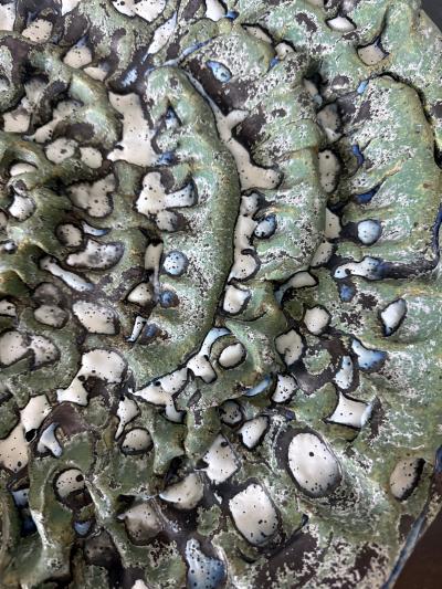 Satoru Hoshino Large Japanese Contemporary Stoneware Glazed Plate by Satoru Hoshino