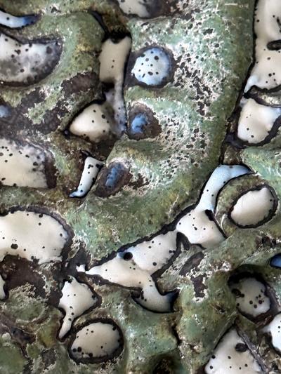 Satoru Hoshino Large Japanese Contemporary Stoneware Glazed Plate by Satoru Hoshino