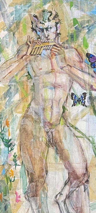 Satyr playing Pan Flute Waldo Angelo 1920 1992 