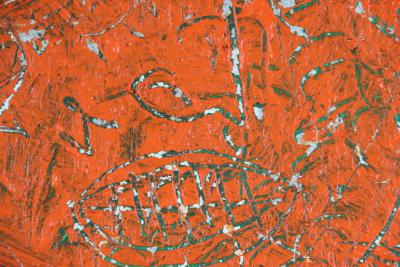 Sax Berlin Blue Eyed Guardian Contemporary Neo Expressionist Oil Painting