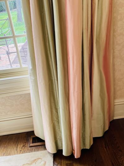 Scalamandre Window Treatments Curtains Drapery Rainbow Stripe Fringed Lined