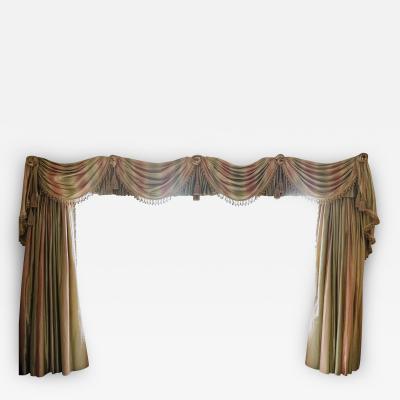 Scalamandre Window Treatments Curtains Drapery Rainbow Stripe Fringed Lined