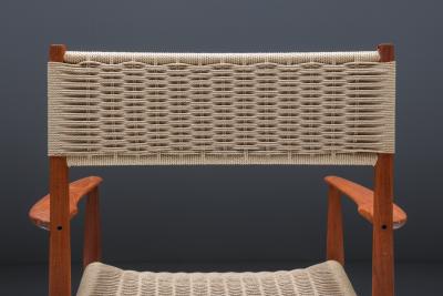Scandinavian Armchair with Cord Webbing 1960s