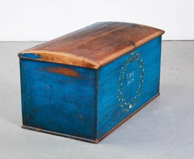 Scandinavian Blue Marriage Chest