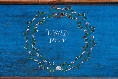 Scandinavian Blue Marriage Chest