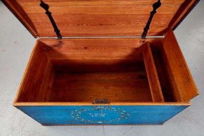 Scandinavian Blue Marriage Chest