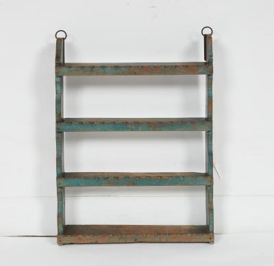 Scandinavian Blue Painted Spice Shelves