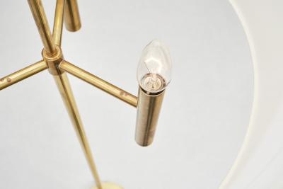 Scandinavian Brass Floor Lamp with Circular Base Scandinavia 20th Century