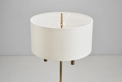 Scandinavian Brass Floor Lamp with Circular Base Scandinavia 20th Century