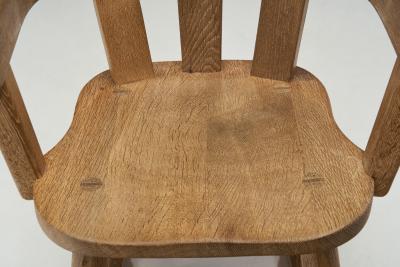 Scandinavian Brutalist Oak rocking Chair Scandinavia 1970s
