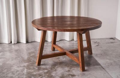 Scandinavian Cabinetmaker Rustic Set of Table and Benches in Solid Pine 1940s