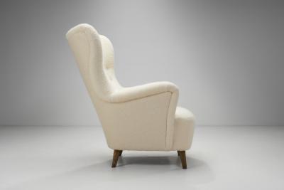 Scandinavian Cabinetmaker Upholstered Armchair Scandinavia ca 1950s